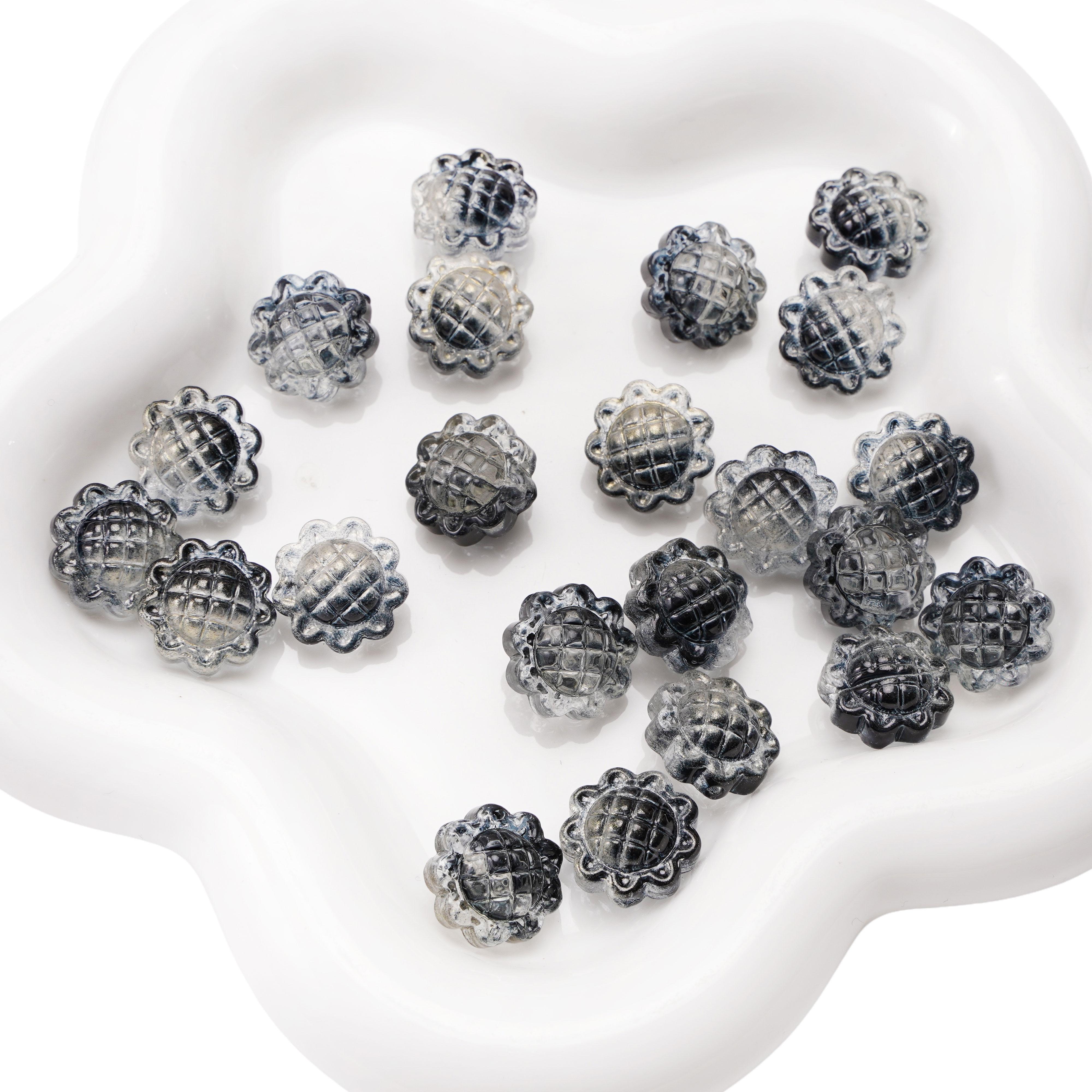 

10 шт. Стеклянные бусины-подсолнухи для изготовления браслетов, ожерелий, ювелирных изделий своими руками розовый/золотистый