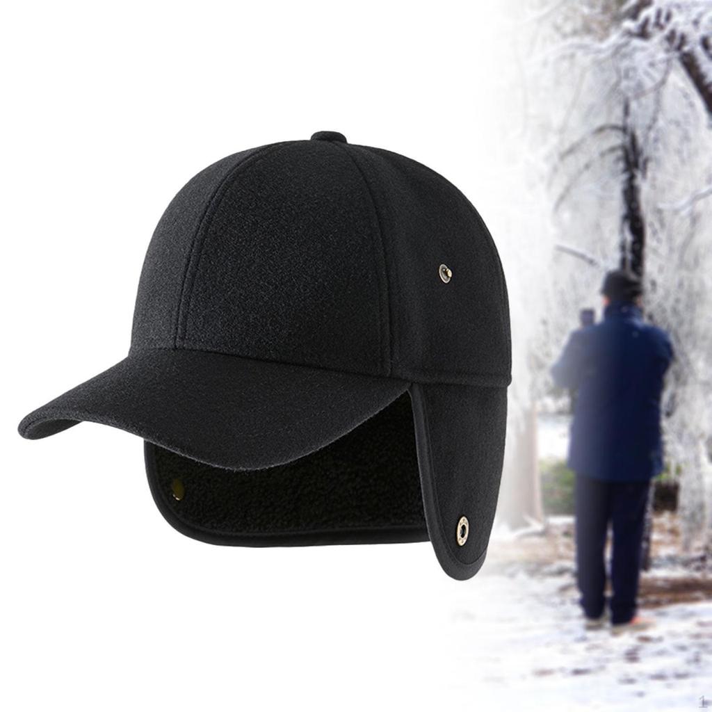 Mens Winter Fleece Hat Basketball Cap for Backpacking Outdoor