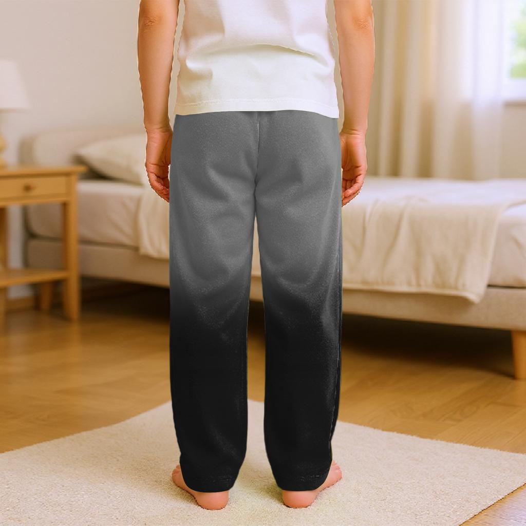 Fashionable Children's Versatile Gradient Print Pocket Casual Pants