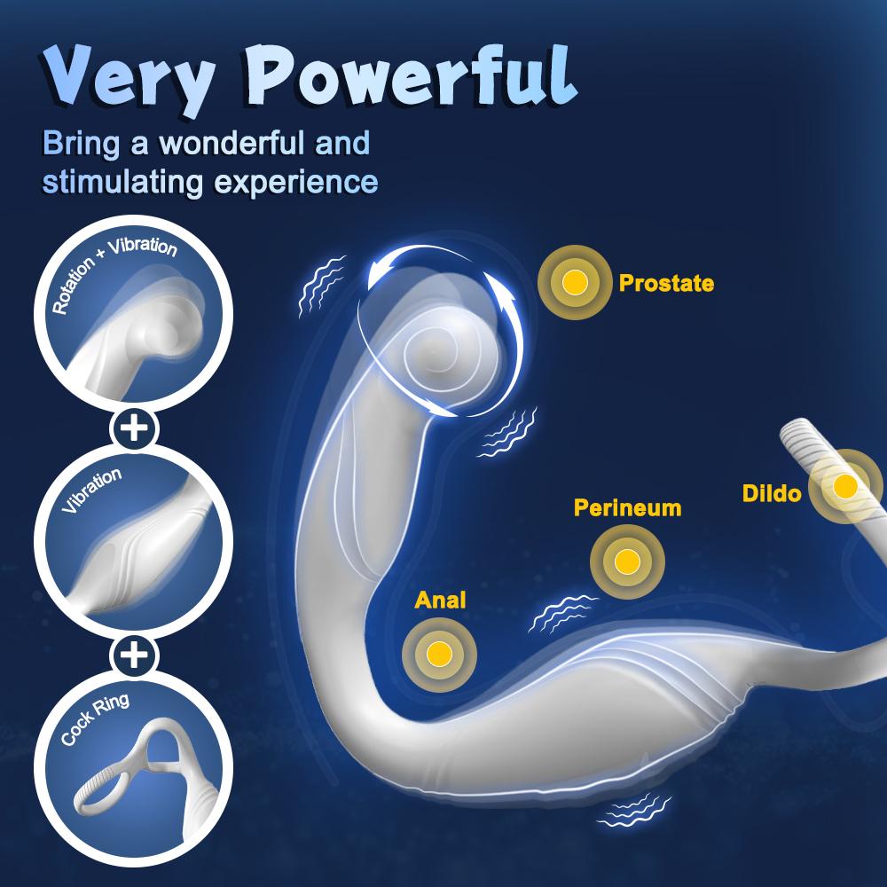 APP-gesteuerter rotierender Analstecker für Männer, Butt Plug, Penisring, Damm, Analvibrator, Prostata-Massagegerät, Sexspielzeug für Männer, Fernbedienung möglich