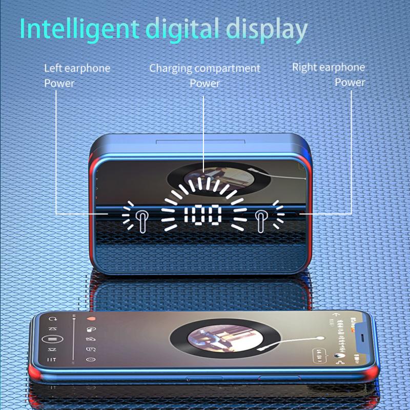 Smart TWS Drahtlose Kopfhörer Bluetooth 5,1 4200 MAh Lade Box Ohrhörer Touch In-Ear 9D Stereo Sport Wasserdichte Hifi Headset LED Display