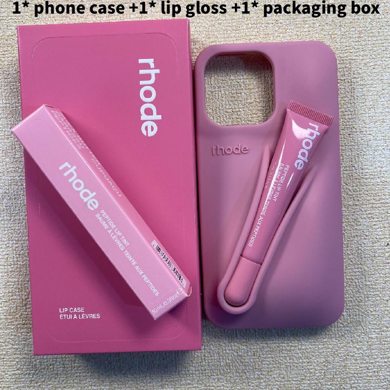 

Rhode Блеск для губ Силиконовый 3D Чехол для мобильного телефона для iPhone 14 Plus Подарок Красочный Ribbon