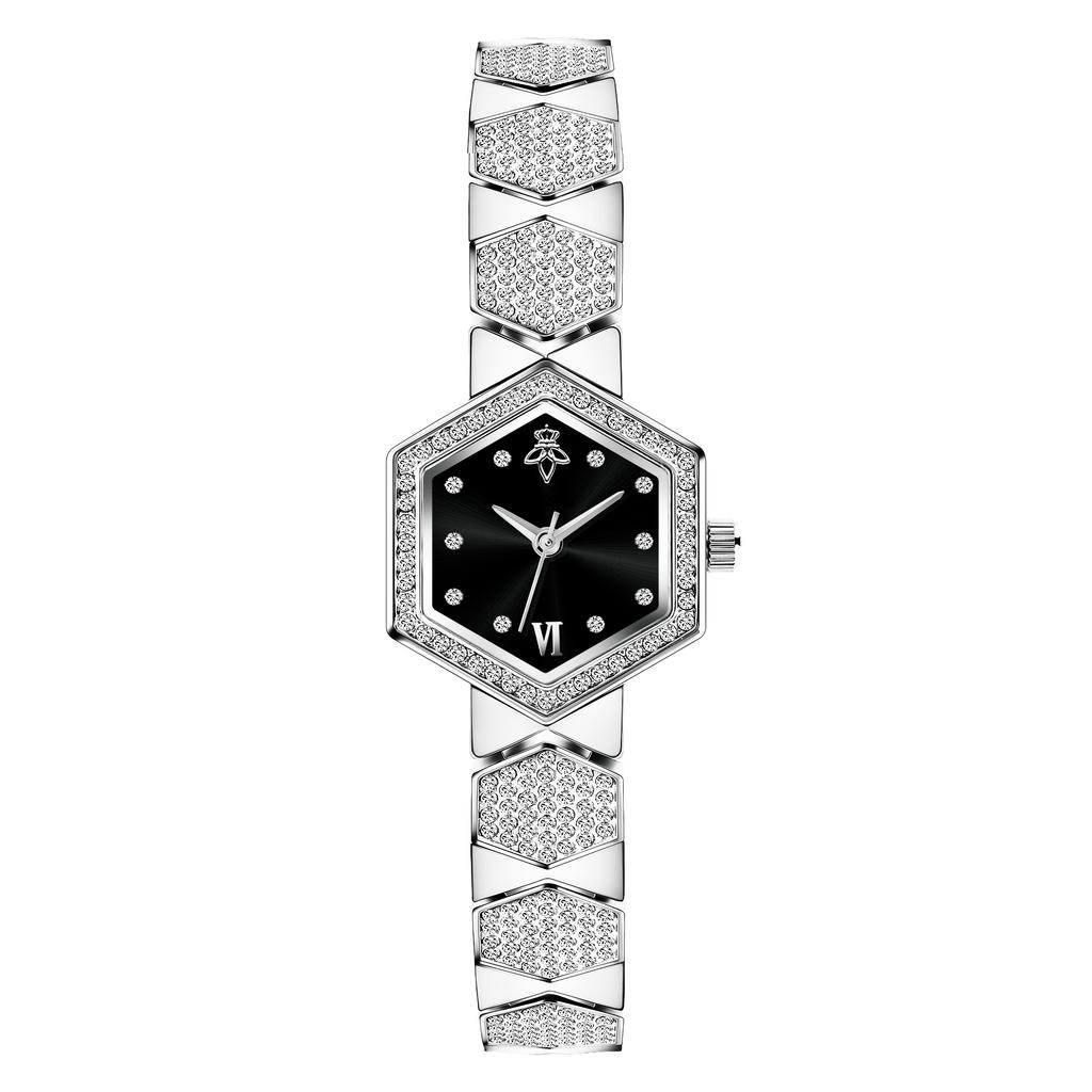 YaLaLuSi Luxury Gold Rhinestone Women Watch Elegant Dress Quartz Watch for Women Gift Box Set