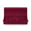 Wine red pure 100% wool scarf for women's thin warm shawl winter solid color claret lady scarves luxury gifts