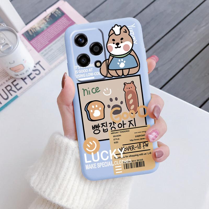 For Honor 200 90 400 Pro Lite Phone Case Brown Leopard Print Soft Silicone TPU Cover Colorful Marble Fundas Coque Shell Bumper