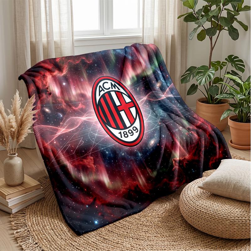 AC Milan Theme blanket Soft Flannel Blanket Plush Throw Blanket Cozy Sofa Bed Blanket for Home Decor