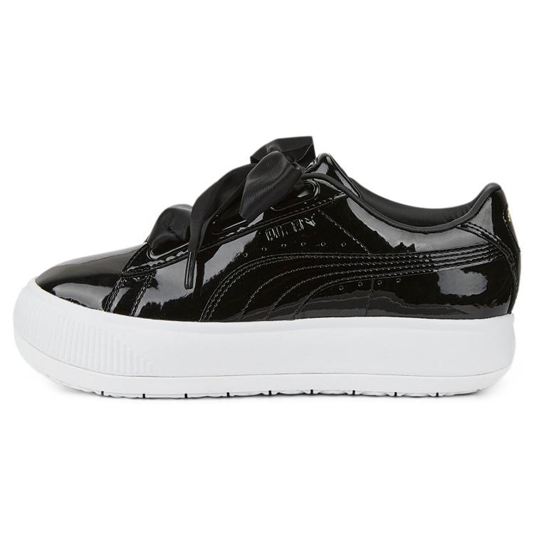 (WMNS) PUMA Suede Mayu Heart Patent Black White Women s 385967-02 EU 36