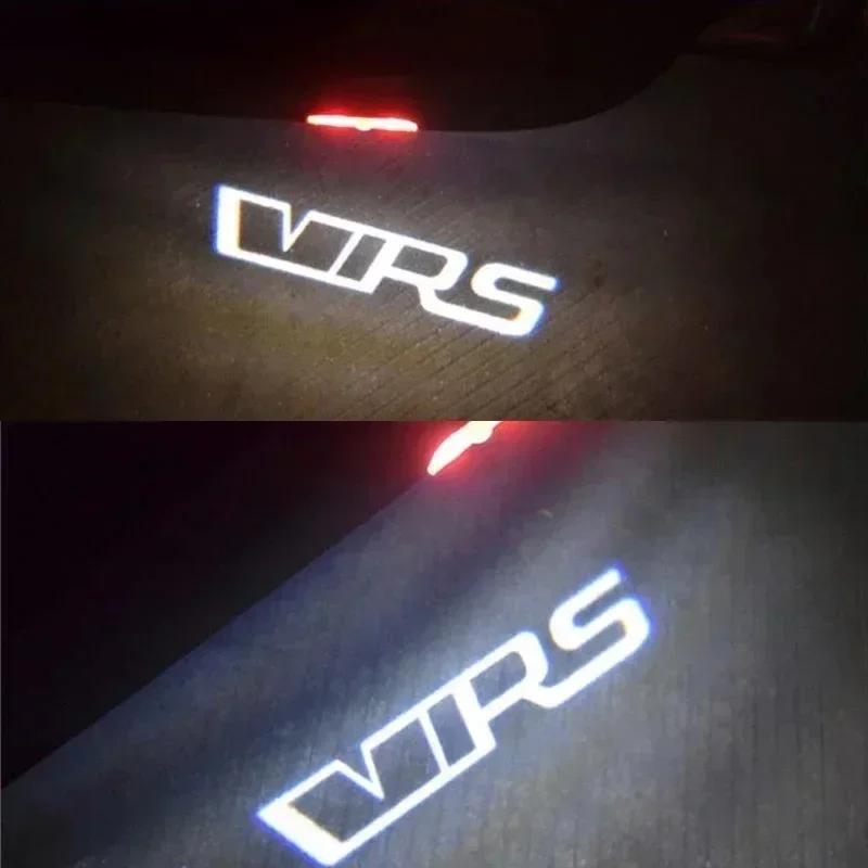 ZVK5 2 Pièces Lumière d'Accueil de Porte de Voiture Logo pour Skoda VRS Logo Octavia A5 MKII 2006 2007 2008-2013 Projecteur d'Ombre Fantôme Accessoires de Lampe