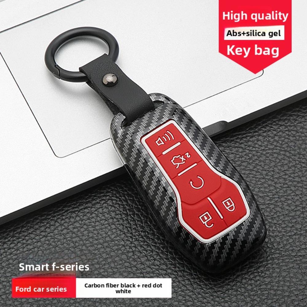 For Ford 2019 Mondeo Key Case Carbon Fiber Cover for Escape Taurus Foldable Key Shell