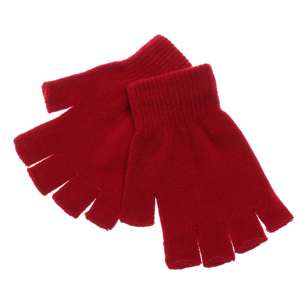 Godterifarge Hold Finger Varm Korte Strikkede Hansker Tykke Varme Halvfinger Votter