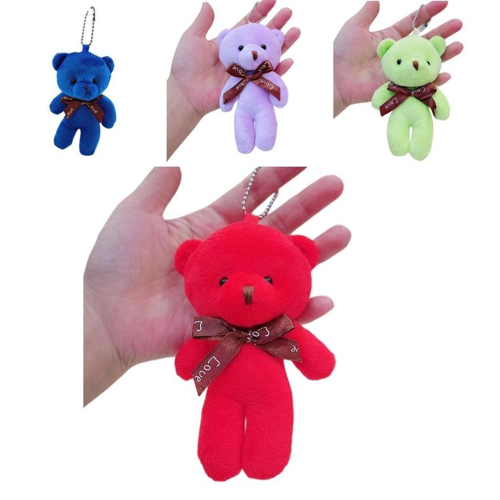 Cute Teddy Bear Plush Keychain Pendant Wholesale Gift