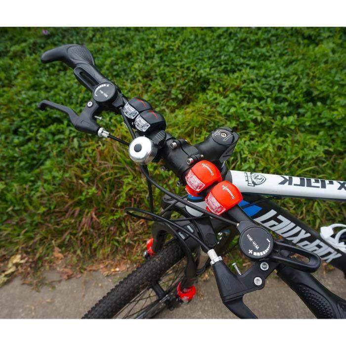 Éclairage Vélo - Constefire - LED pour Vélo Silicone - Lumière Vélo Avant et Arrière - VTT VTC Cycliste