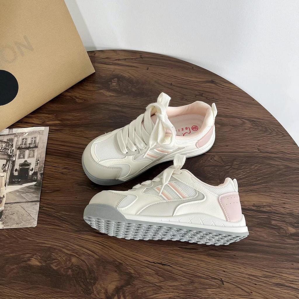 Dámské 2025 Retro Německé Prodyšné Skate Boty - Bílé Ležérní Tenisky s Silnou Podrážkou Hong Kong Trend