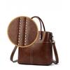 Oily Wax Leather Handbag Niche High-end Commuter Shoulderbag Female Large-capacity Messenger Bag