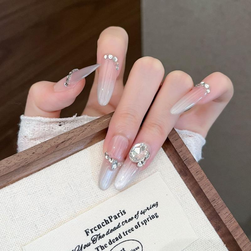 Cat's Eye Wearing Nail Pure Hand-made Nail Piece Fake Nail Wearing Nail Piece Advanced Sense Thin Dog Long