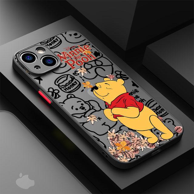 Winnie The Pooh Phone Case for Apple iPhone 15 16 Pro XS Max 13 14 Plus XR SE 7 8 12 11 Pro plus Matte