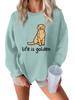 Stylish Cozy Thick Warm Plush Hoodie with Round Neck and Long Sleeves
