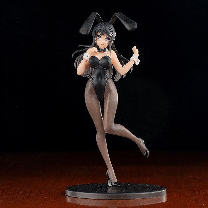 20CM Anime Rascal Does Not Dream of Bunny Girl Senpai Sexy Figure Toy Senpai Sakurajima Sexy Anime Action Figure PVC Model Toys