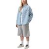 Carhartt WIP Comfortable Simple Long Sleeve Denim Shirt With Chest Pocket Women tops I036232-01-12