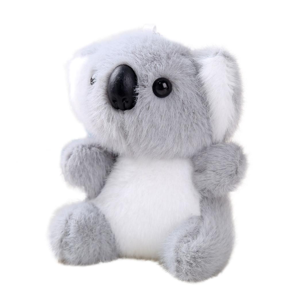Animal Sitting Koala Plush Keychain Kids Girls Soft Cotton Filling Bag Accessory