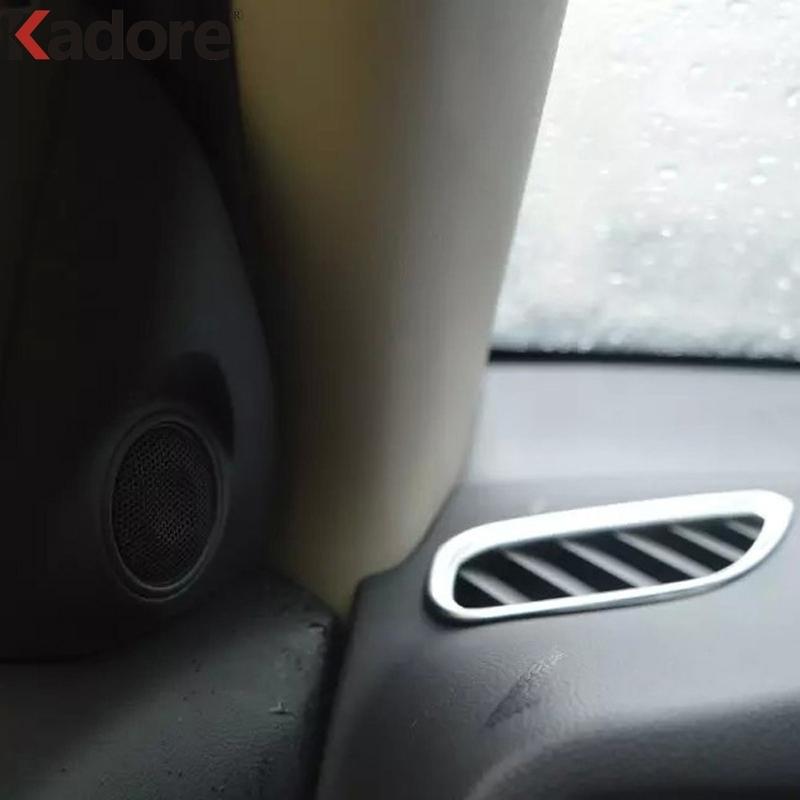 For Mitsubishi Outlander 2016-2018   Matte Car Front Upper Air Condition Vent Outlet Cover Trim Interior Accessories