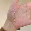 2026 Minimalism~ Y-word Brushed Water Drop Necklace Flash Diamond Ultra-fine K-gold Plated Collarbone Chain Women's Light Luxury Sense