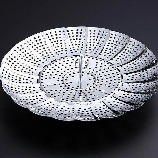 Stainless Steel Retractable Steamer Basket and Draining Rack