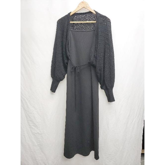 earth music&ecology Earth Music One Piece Bolero Ensemble Size F Black Ladies P [Used]