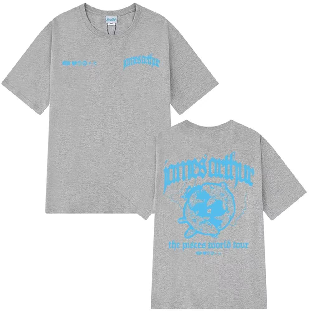James Arthur The Pisces World Tour Merch 2026 Tshirt Mens Women Fashion Short Sleeves Hiphop Casua Cotton Tshirts Streetwear