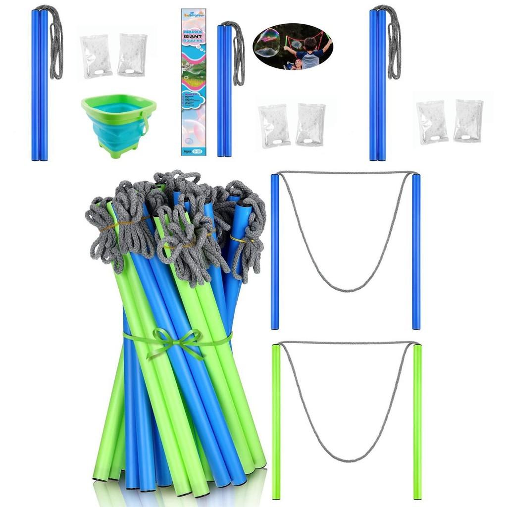 Colorful Plastic Bubble Wand Set With Concentrated Liquid For Outdoor Fun And Playtime
