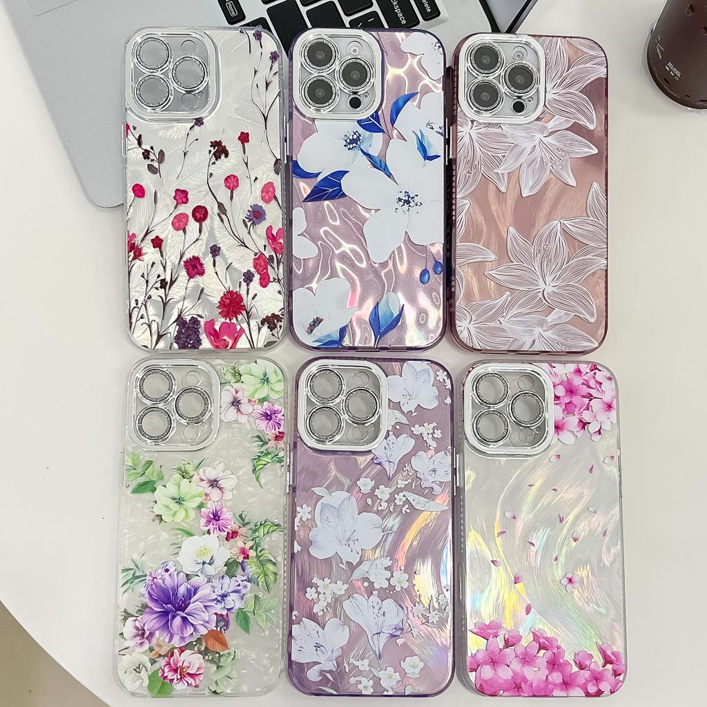 For iPhone 16 Pro Max Case Electroplated IMD TPU+PC Phone Back Cover with Glass Lens Film