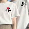 Summer New Cartoon Disney Mickey Mouse Print Couple T-shirt For Men Women Short-sleeved O-neck Tees Casual Sports Oversized  Top