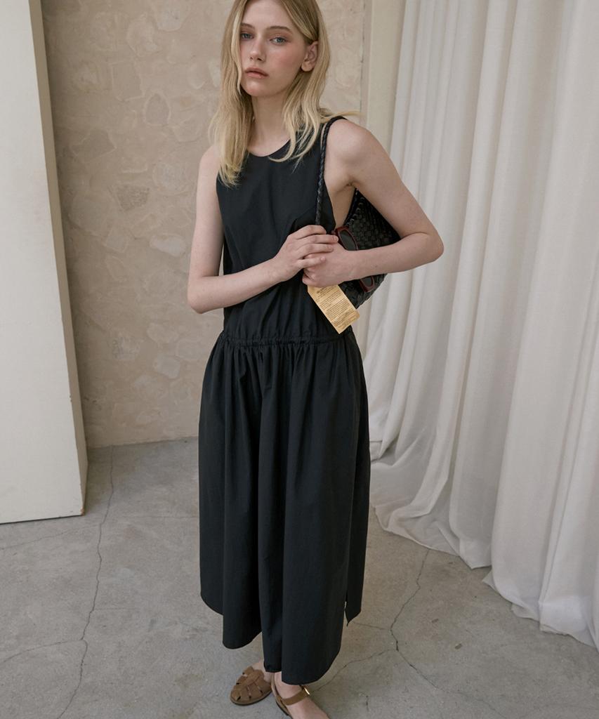 SIGREAT Airy Low String Dress_Black