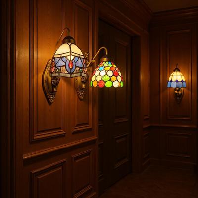 Ohao Tiffany European Wall Lamp - Retro Bedroom, Living Room, Dining, Balcony, Corridor, Staircase Light