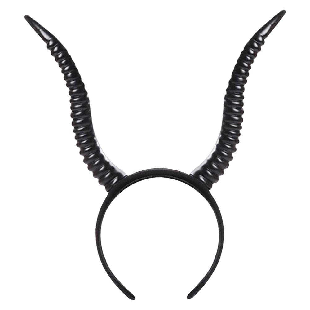 Cosplay Demon Horns Headwear Gothic Cow Horn Hair Hoop Halloween Devil Headband Photo Props