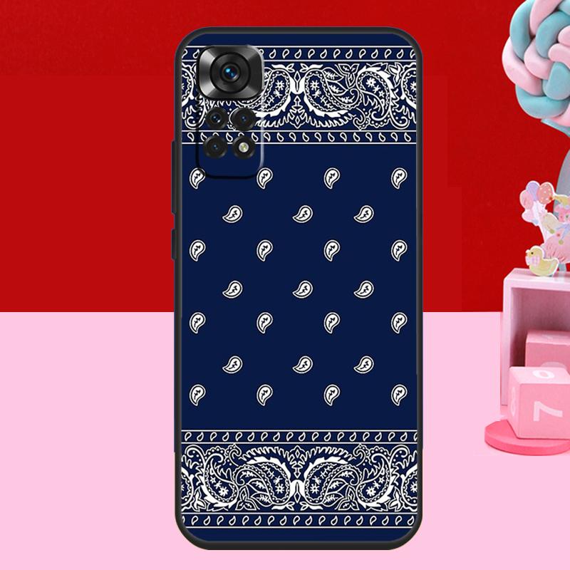 Blue Bandana Paisley Case For Xiaomi Redmi Note 11 10 12 13 14 15 Pro Plus Redmi 15 C 14C 10C 12C 13C Soft Cover