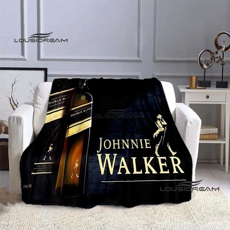 

Johnnie Walker Whisky Blanket Fashion 3D Printing Flannel Throw Blanket Birthday Christmas Gift Bedroom Sofa Travel Warm Blanket 30x40in