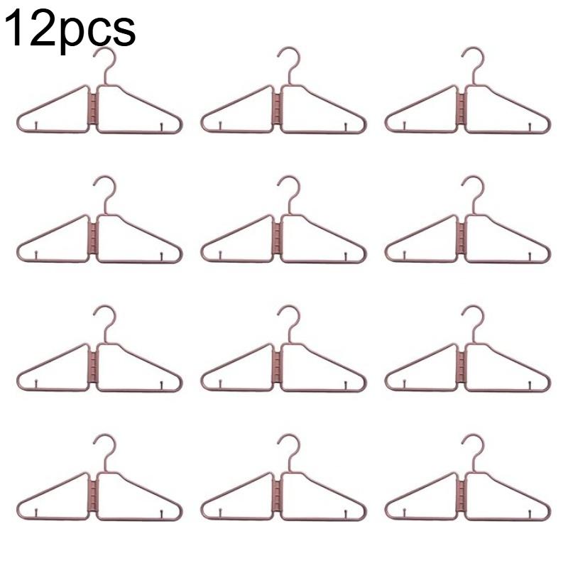 12pcs Foldable Coat Hangers - Portable Travel Hangers, Space-Saving Design,Ideal for Clothes & Coats