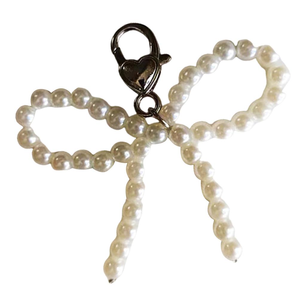 Sweet Pearls Beaded Bowknot Shoe Charm Lovely Shoe Decorations Shoelaces Charm Shoe Decorative Pendant Accessories