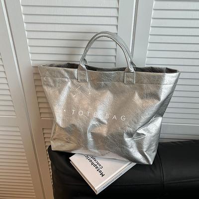 Tote Bag Women's Large-capacity New Spring and Summer Versatile Jelly Bag Casual Waterproof College Student Bag