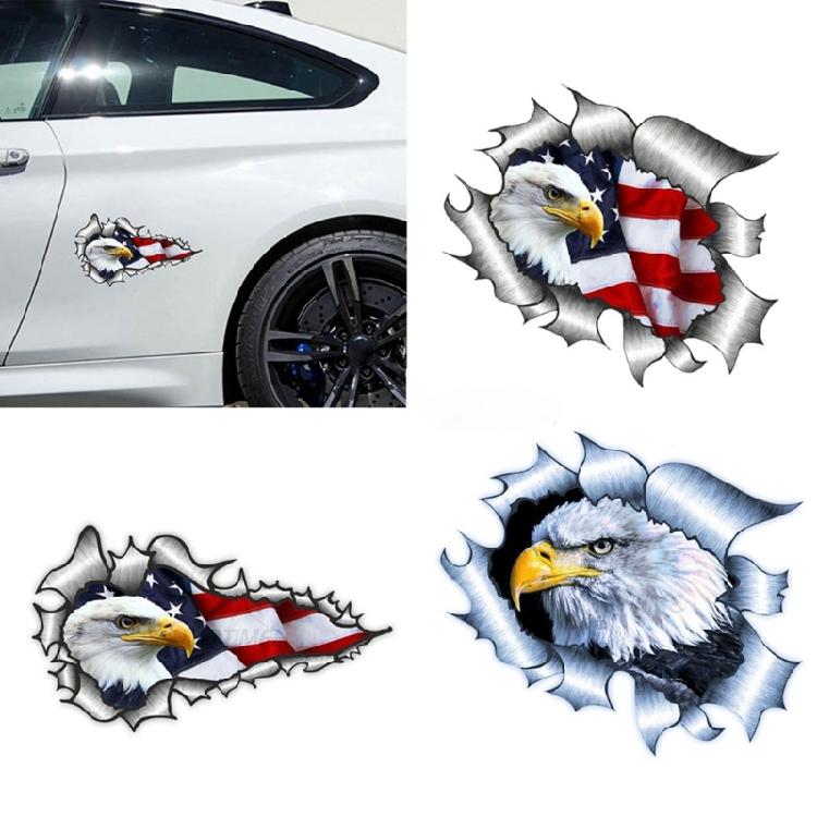 American Bald Eagle Flag Decal Reflective Sticker Waterproof Car Accessories