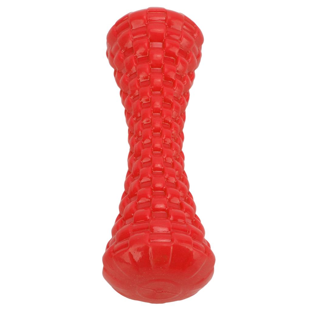 Dog Squeaky Toy Indestructible TPR Teeth Cleaning Dog Chewing Toy for Medium Large BreedRed