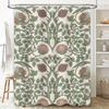 Vintage-Inspired Shower Curtain Featuring Intricate Floral Pattern Perfect For A Chic Bathroom Upgrade