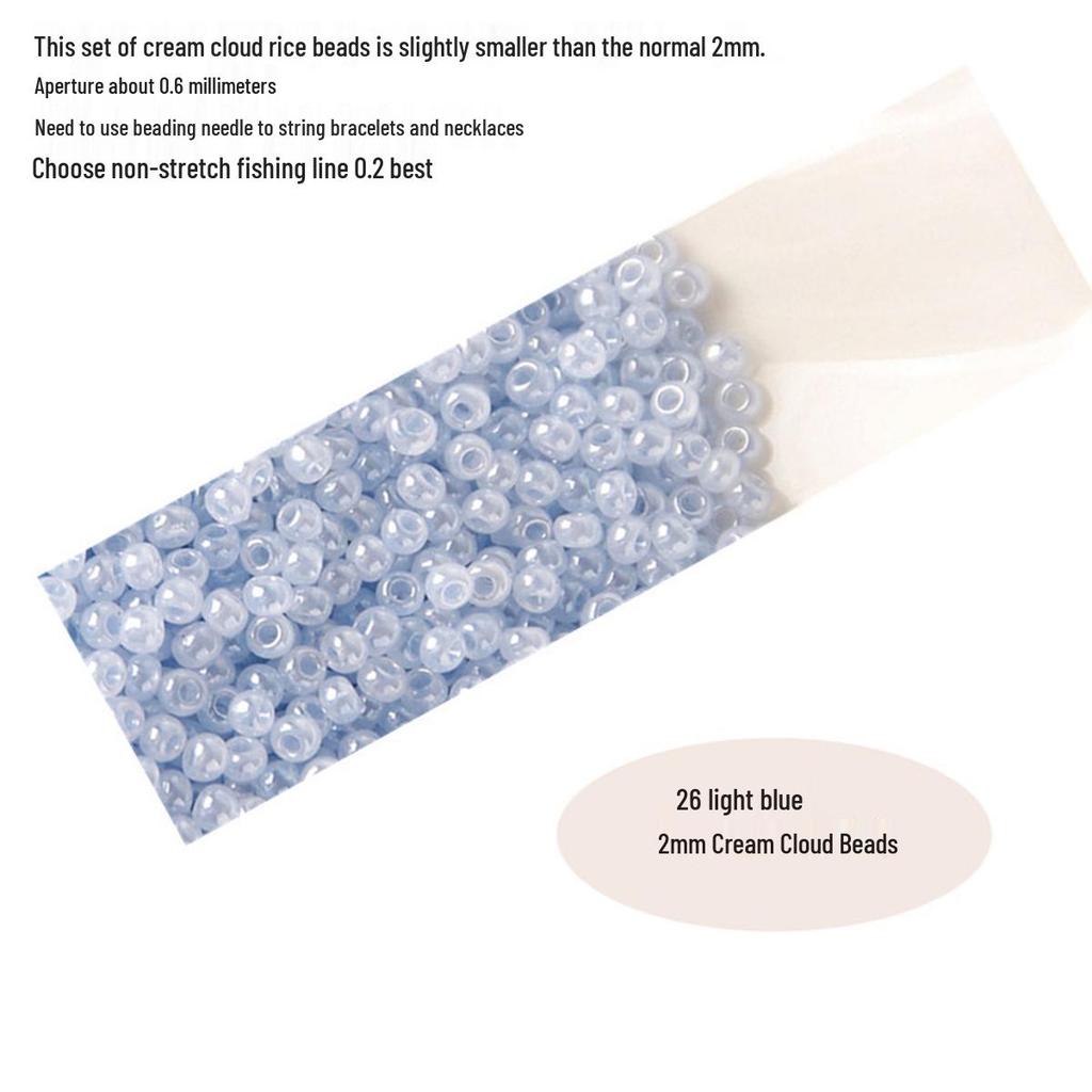 Imported 3A Quality 2mm Creamy Cloud Iridescent Seed Beads for DIY Jewelry Making