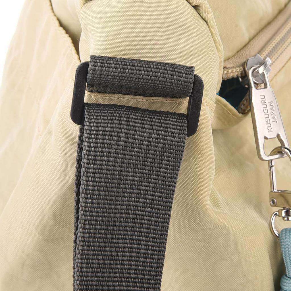 [Kusuguru Japan] Water-Repellent Embroidered Washer Shoulder Bag, Matilda, BE