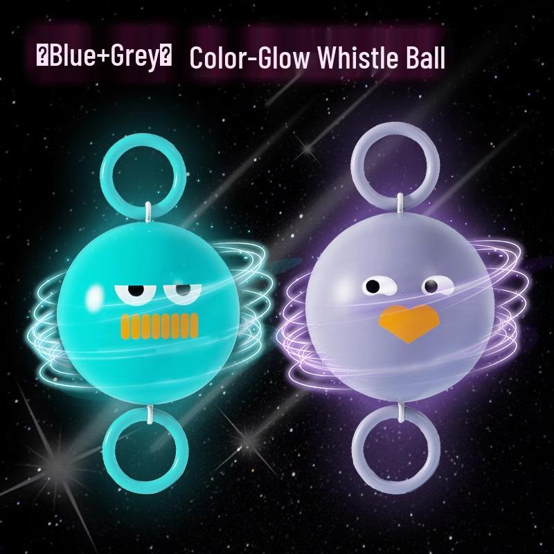 Luminous Rotating Whistle Ball - Creative Pull String Toy for Kids