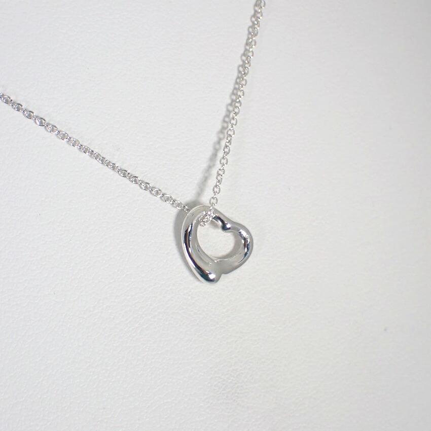 [Used] TIFFANY/Tiffany 925 Open Heart Pendant/Necklace/j112-3
