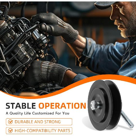 Drive Belt Idler Pulley 11945-3S512 Compatible with Nissan Frontier 2.4L 1998-2004, Xterra 2.4L 2000-2004#36725, 89036, 119453S512 Drive Belt Idler
