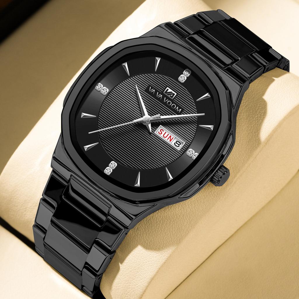 VA VA VOOM Business Men's Watch Calendar Quartz Waterproof Men's Watch
