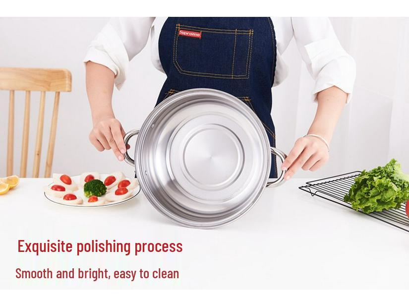 Stainless Steel Double-Layer Thickened Soup Steamer Pot - Multifunctional Household Cookware Gift